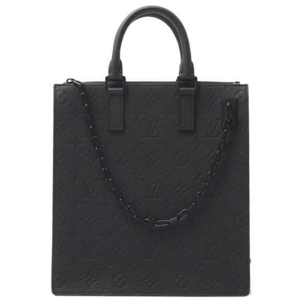 Louis Vuitton Monogram Taurillon Sac Plat Shoulder Bag Noir Black