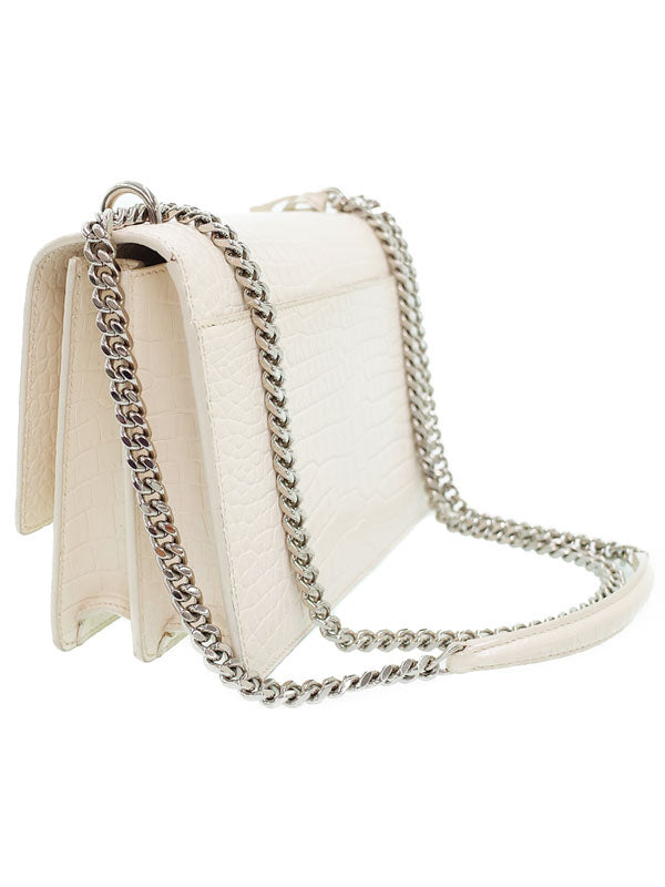 Saint Laurent- Paris Sunset Medium Shoulder Bag White