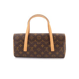 Louis Vuitton Monogram Sonatine Hand Bag Brown Gold Metal Fittings