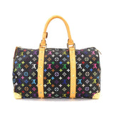 Louis Vuitton Monogram Multicolor Keepall 45 Boston Bag Noir