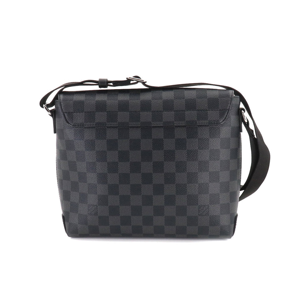 Louis Vuitton Damier Graphite District PM NV2 Shoulder Bag Black