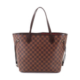 Louis Vuitton Damier Neverfull MM Tote Bag Ebene Cerise Brown Gold Hardware