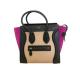 Micro Luggage Tote Grained Calfskin Tri-Color GHW