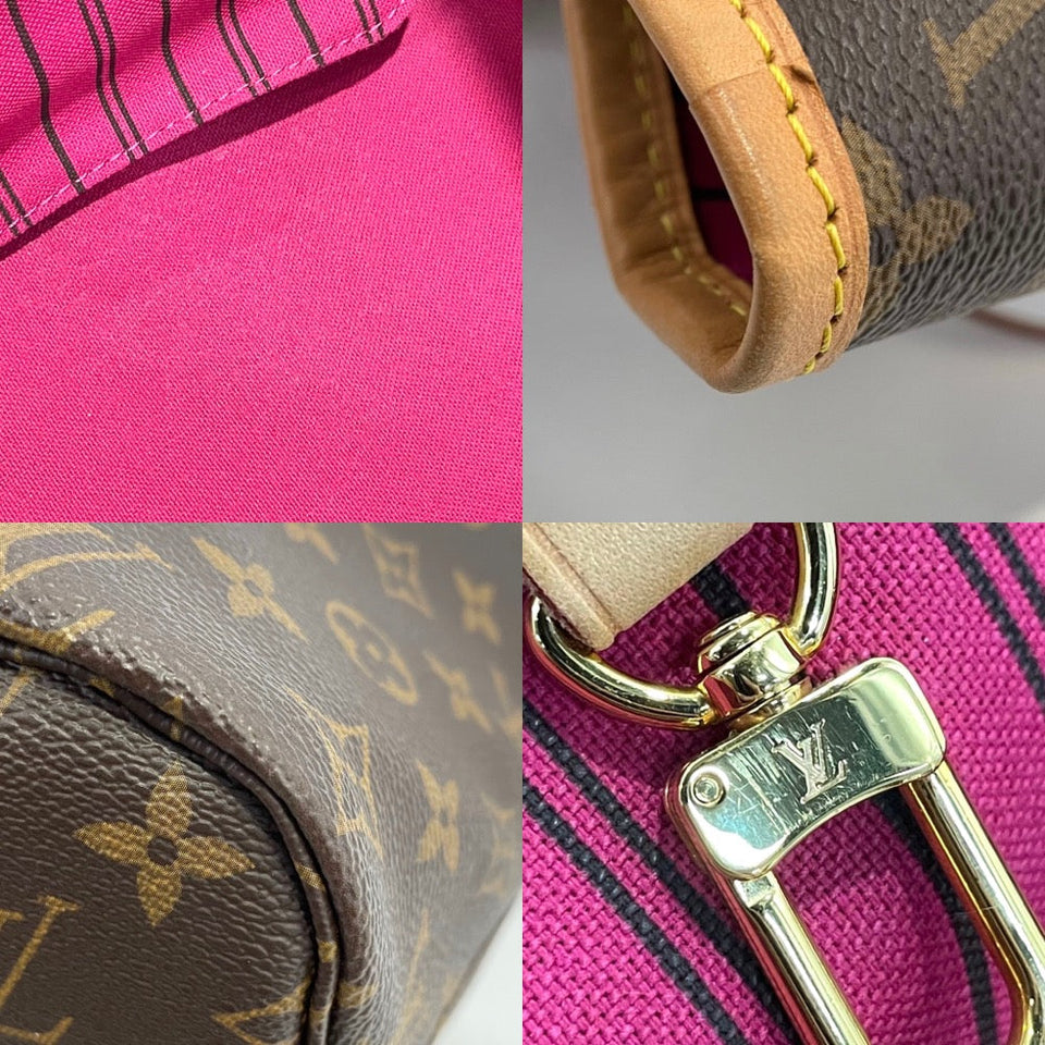 Louis Vuitton Tote Bag Monogram Neverfull MM Brown Pouch