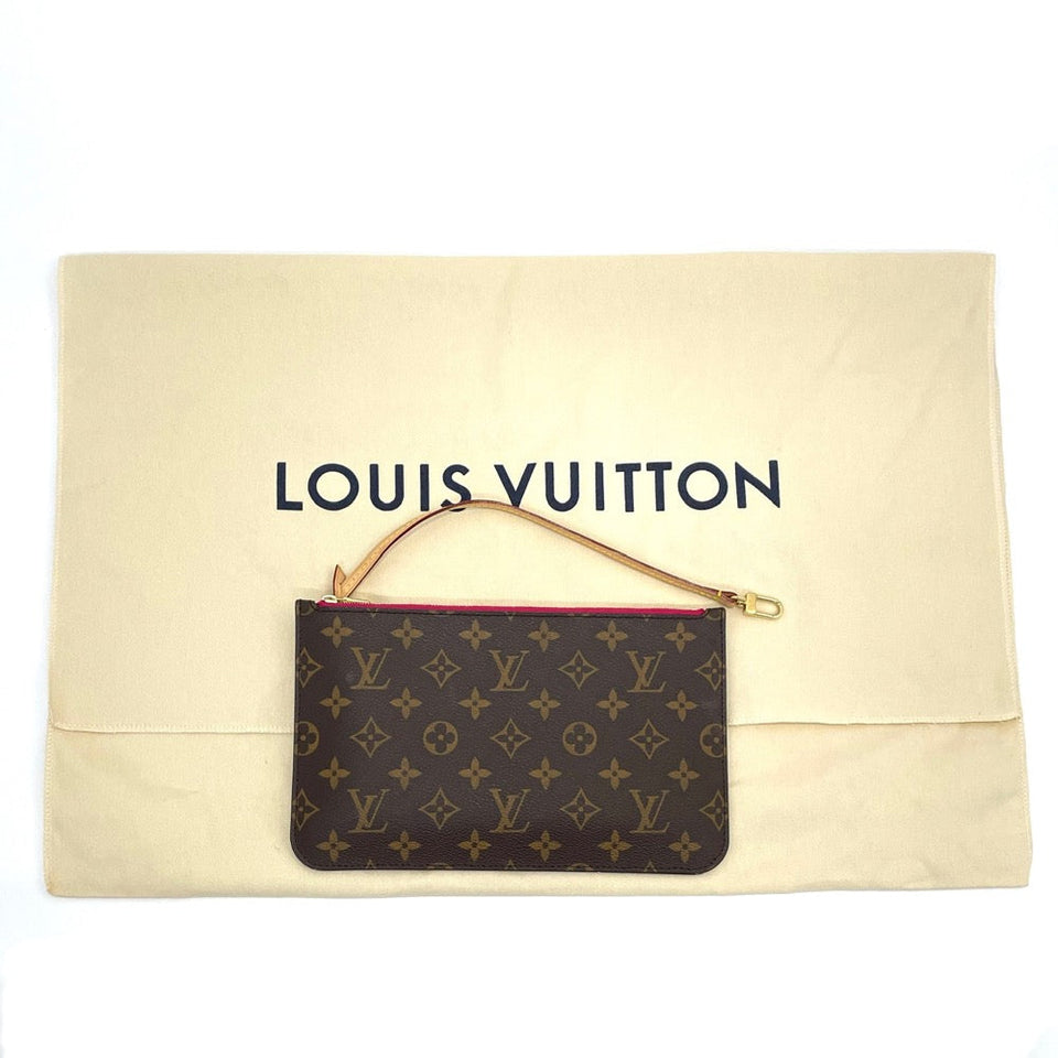 Louis Vuitton Tote Bag Monogram Neverfull MM Brown Pouch