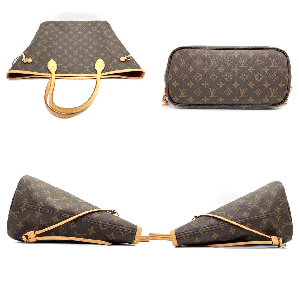 Louis Vuitton Tote Bag Monogram Neverfull MM Brown Pouch