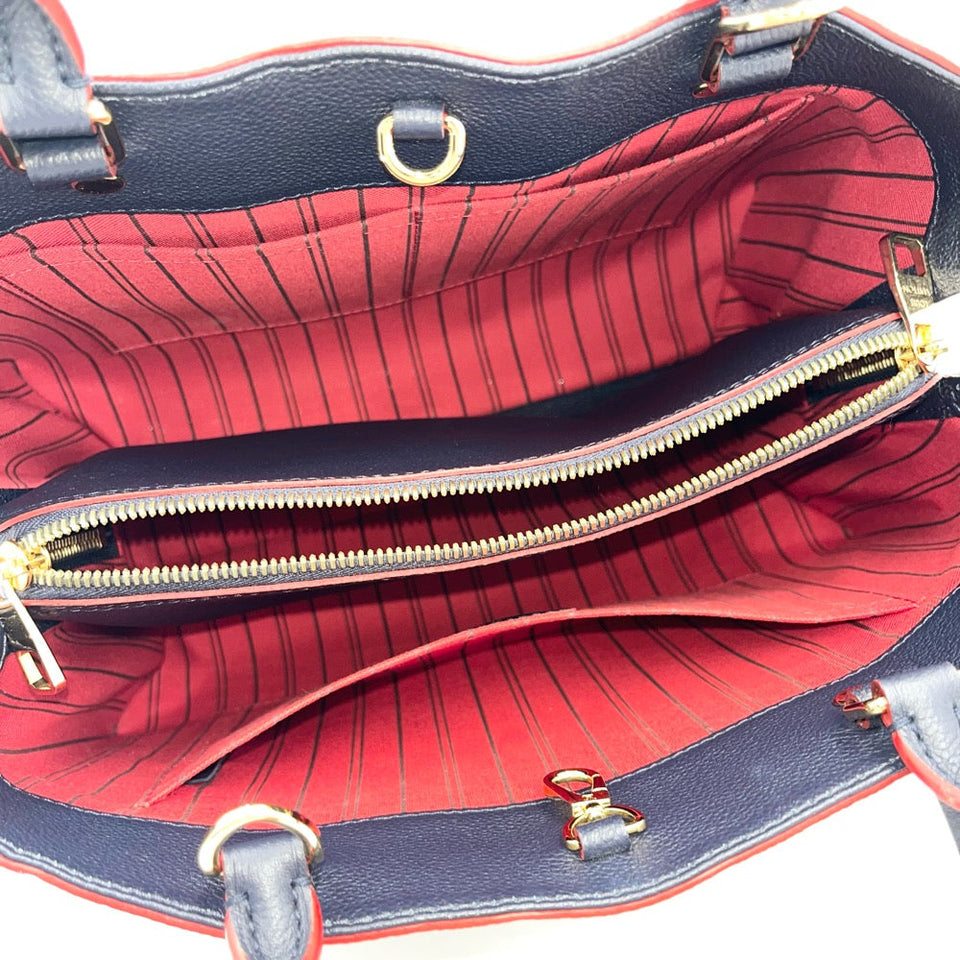 Louis Vuitton Emplant Montaigne MM Shoulder Bag Marine Rouge Navy