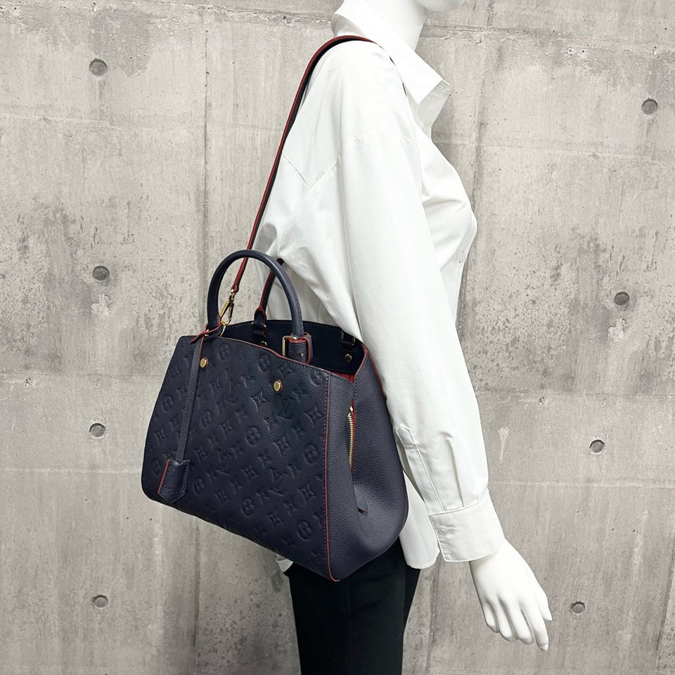 Louis Vuitton Emplant Montaigne MM Shoulder Bag Marine Rouge Navy