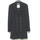 Chanel Coco Mark Button Wool Long Coat