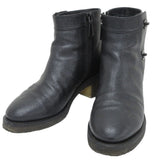 Chanel Coco Mark Turnlock Leather Short Boots