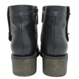 Chanel Coco Mark Turnlock Leather Short Boots