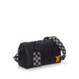 Louis Vuitton Damier Distorted City Keepall Shoulder Bag Black Grain Leather Men's Louis Vuitton