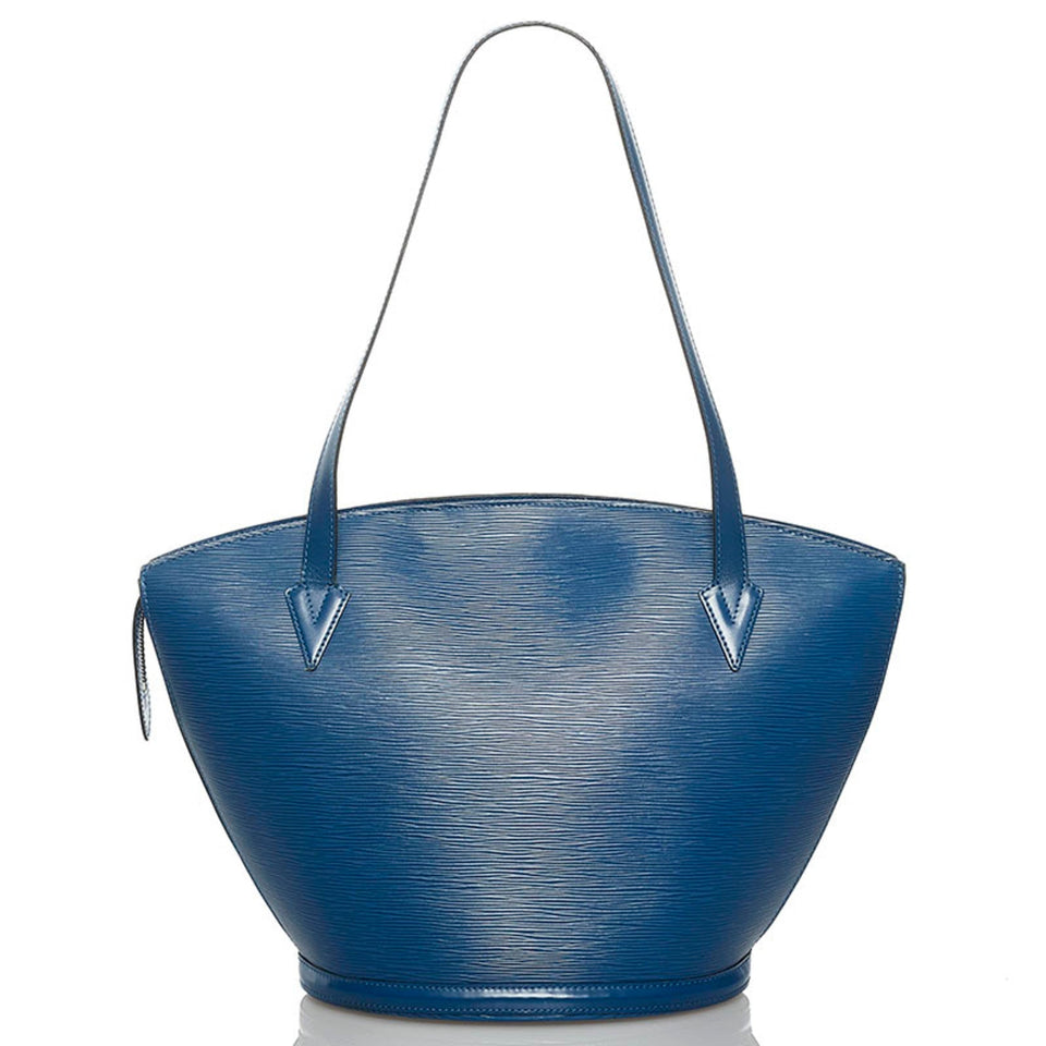 Louis Vuitton Epi Saint-Jacques Handbag Tote Bag Toledo Blue Leather Women's Louis Vuitton