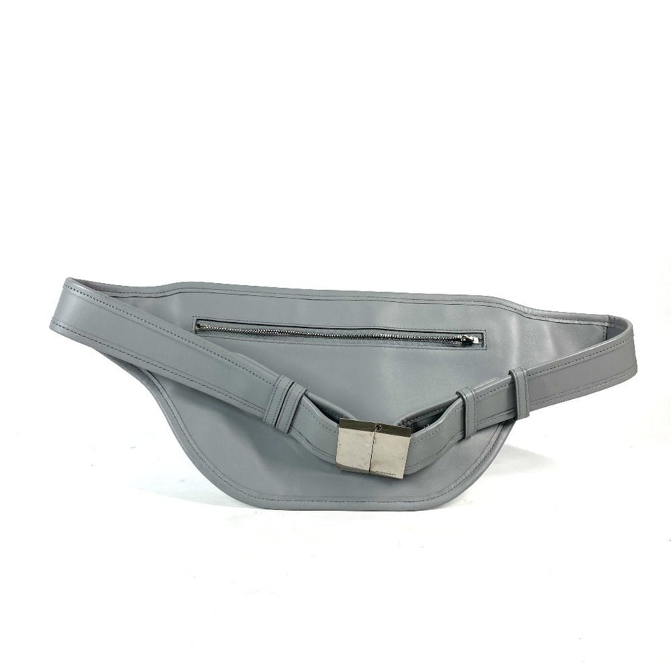 Burberry Gray Leather Fanny Pack ( )