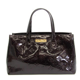 Louis Vuitton Monogram Vernis Wilshire PM Women's Handbag Amarante