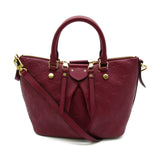Louis Vuitton Mazarine PM Shoulder Bag Purple Leysin Monogram empreinte Calfskin [cowhide]