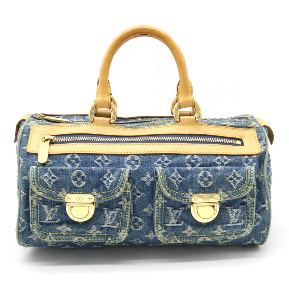 Louis Vuitton Monogram Neo Handbag Boston Bag Blue