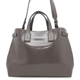 Burberry Gray Leather Handbag Shoulder Bag ( )