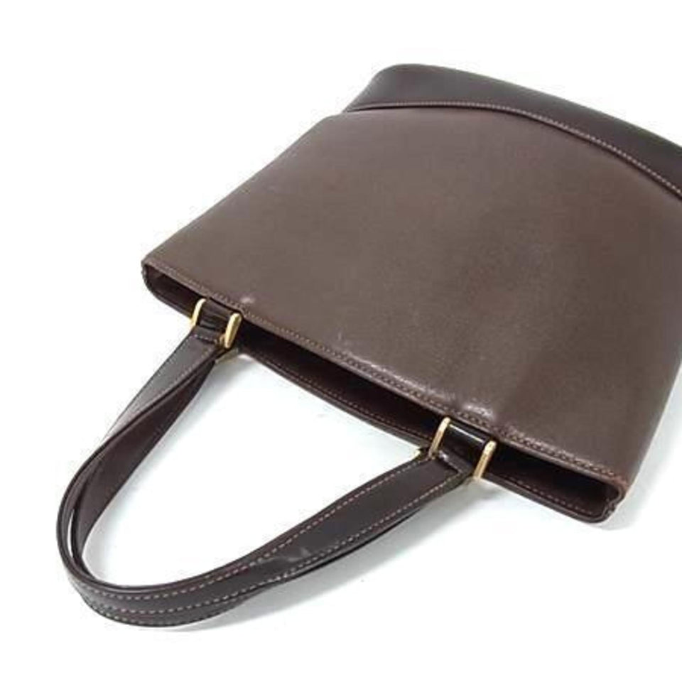Burberry Brown Leather Handbag Tote Bag ( )
