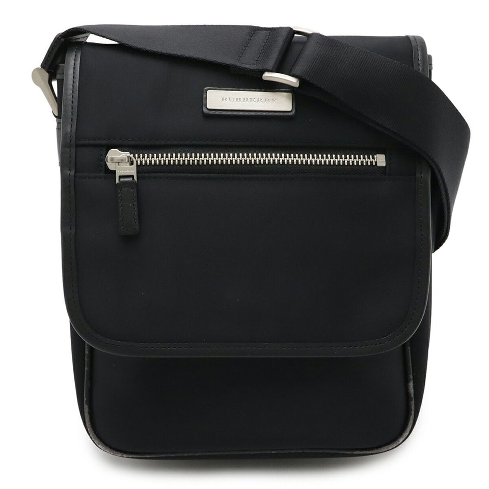 Burberry Black Nylon Leather Shoulder Bag ( )