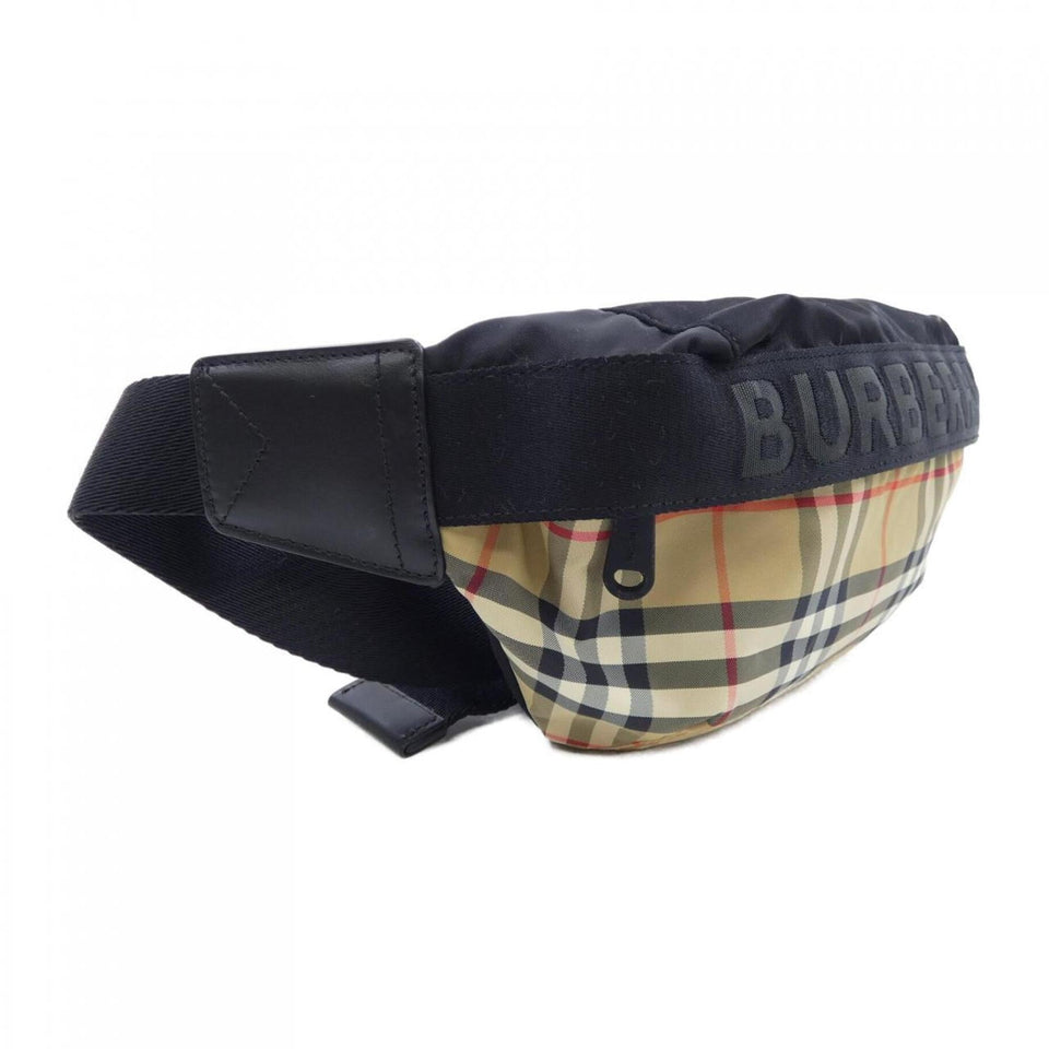 Burberry Beige Black Handbag ( )