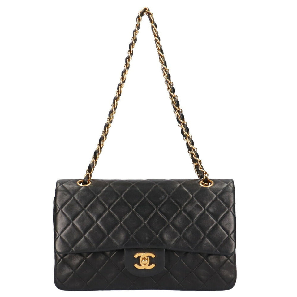Chanel Black Lambskin Matelassé Chain Shoulder Bag – Bags Junction