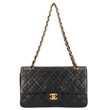 Chanel Black Lambskin Matelassé Chain Shoulder Bag – Bags Junction