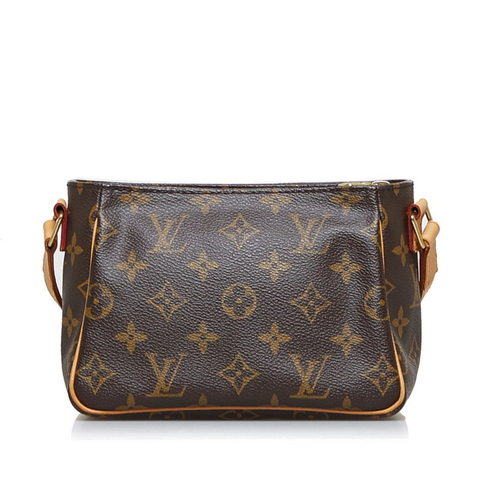 Louis Vuitton Monogram Vibasite PM Shoulder Bag Brown PVC Leather Ladies