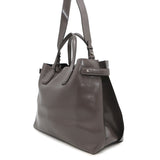 Burberry Gray Leather Handbag Shoulder Bag ( )