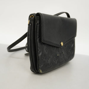 Louis VuittonAuth Monogram Empreinte Twice Women's Shoulder Bag Noir