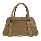Burberry Khaki Brown Leather Handbag Shoulder Bag ( )