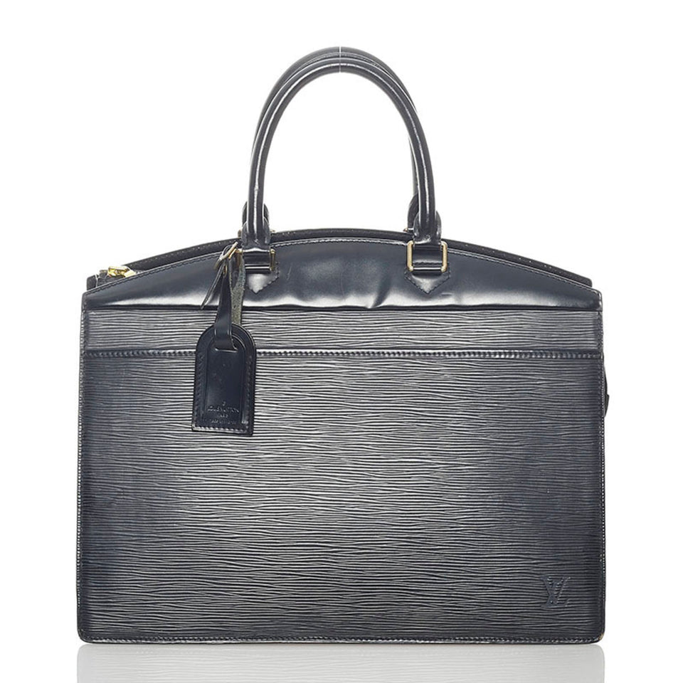 Louis Vuitton Epi Riviera Handbag Noir Leather Ladies Louis Vuitton