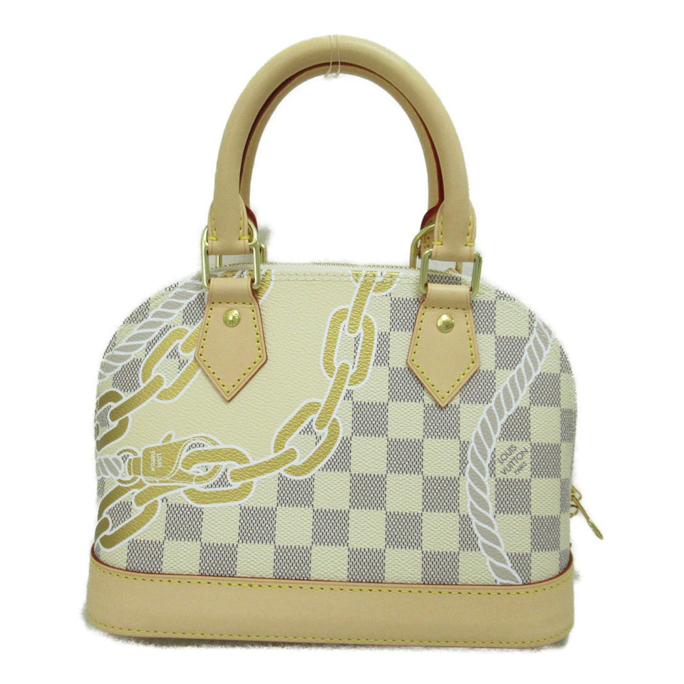 Louis Vuitton Nautical Alma BB Shoulder Bag Beige Damier Azur PVC coated canvas