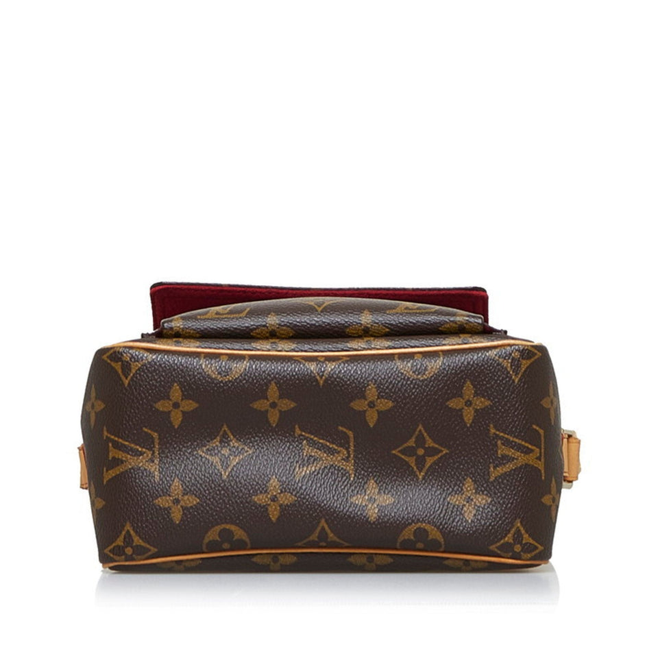 Louis Vuitton Monogram Vibasite PM Shoulder Bag Brown PVC Leather Ladies