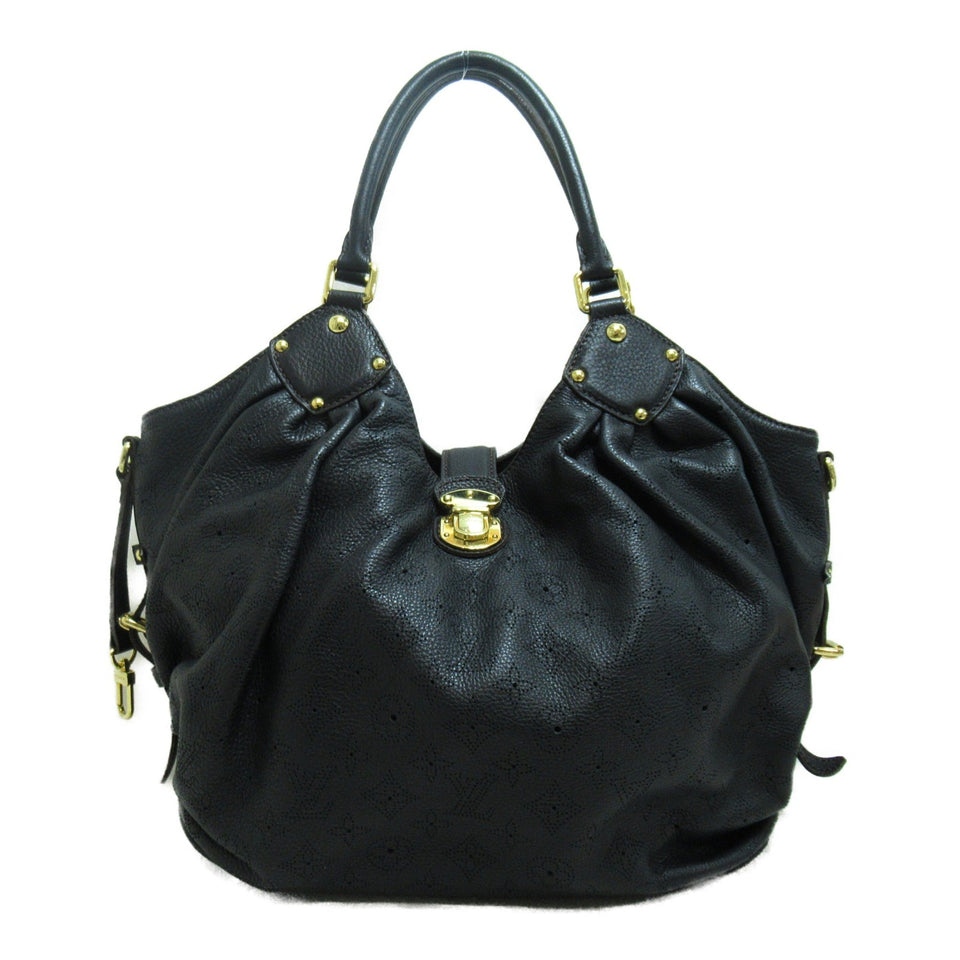 Louis Vuitton Mahina XL Black2wayShoulder Bag Black Black Mahina leather