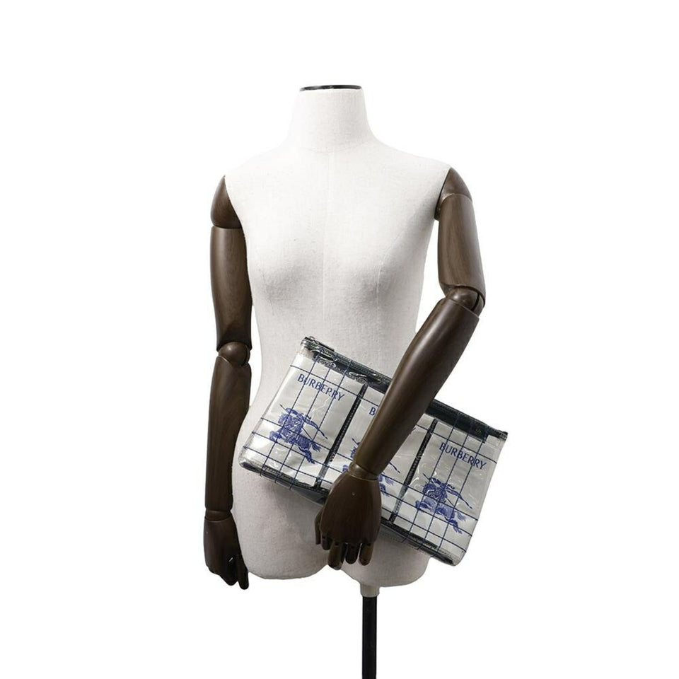 Burberry Clear White Vinyl Clutch Bag ( )