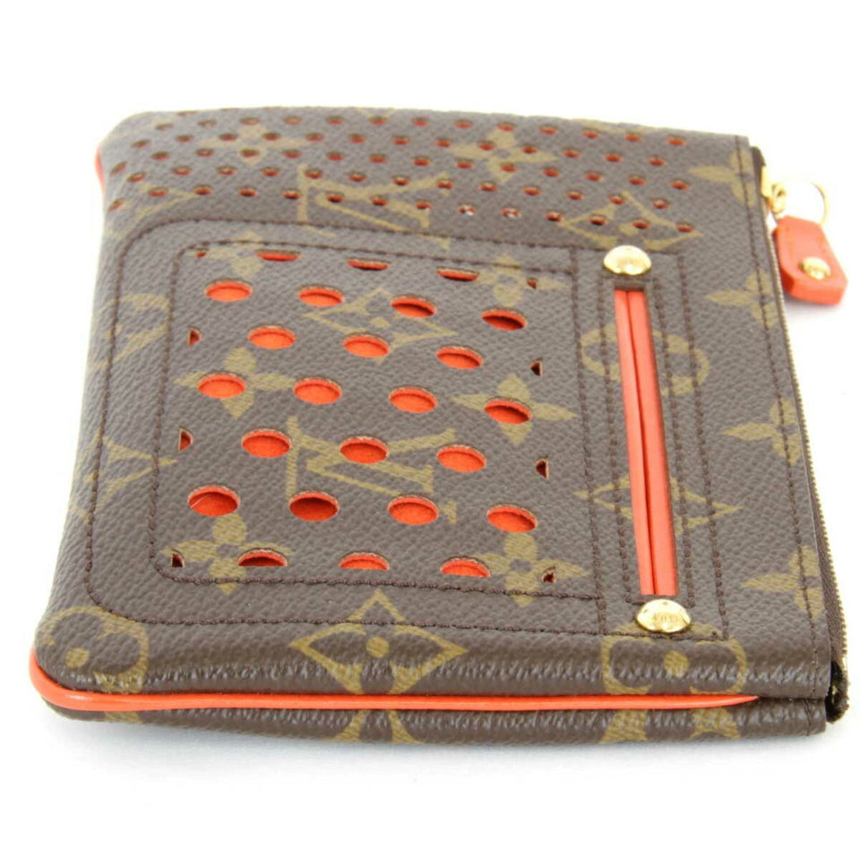 Louis Vuitton Pochette Plat Pouch Monogram Perfo Women's Clutch