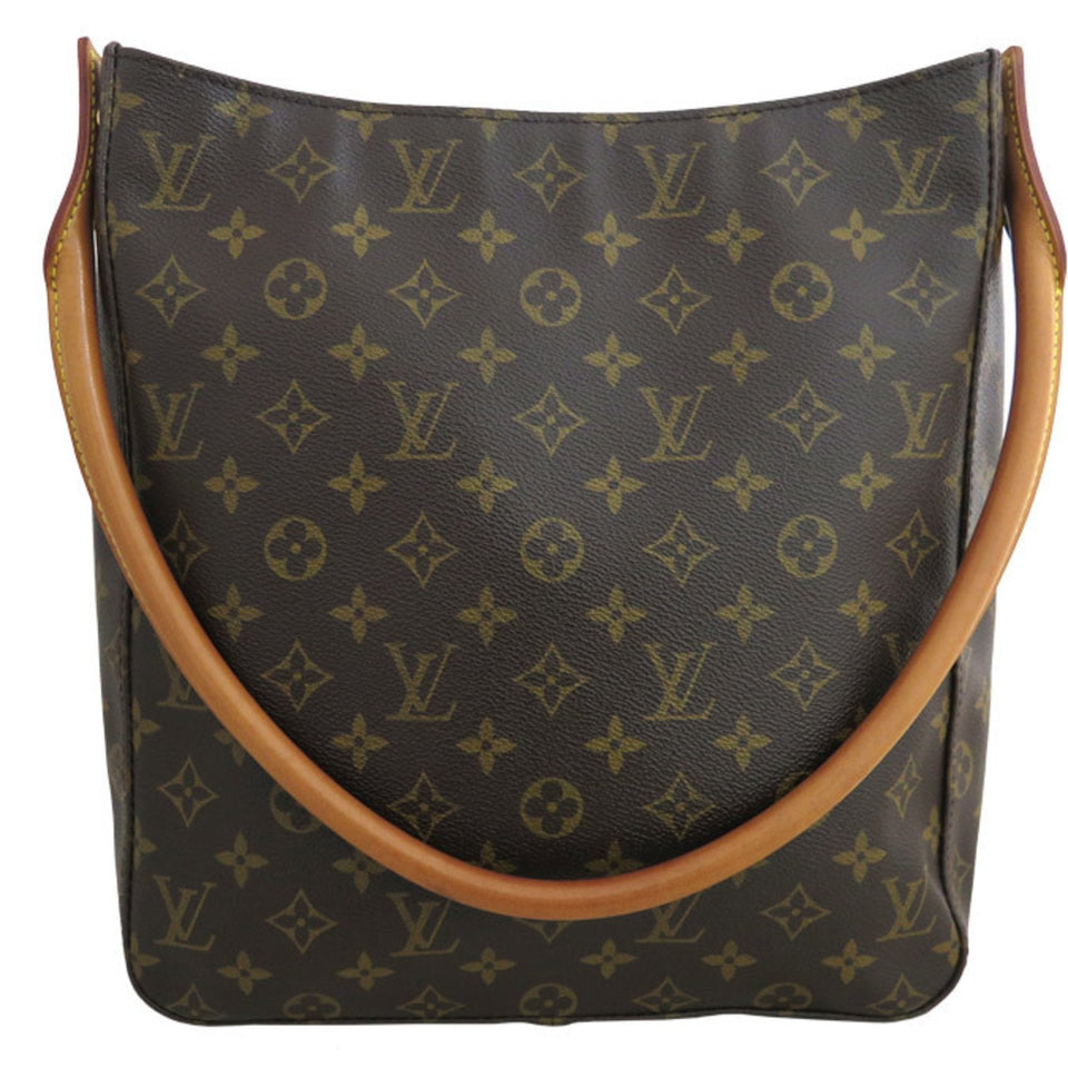 Louis Vuitton Bag Monogram Looping MM Brown x Gold Hardware Canvas Shoulder One Women's