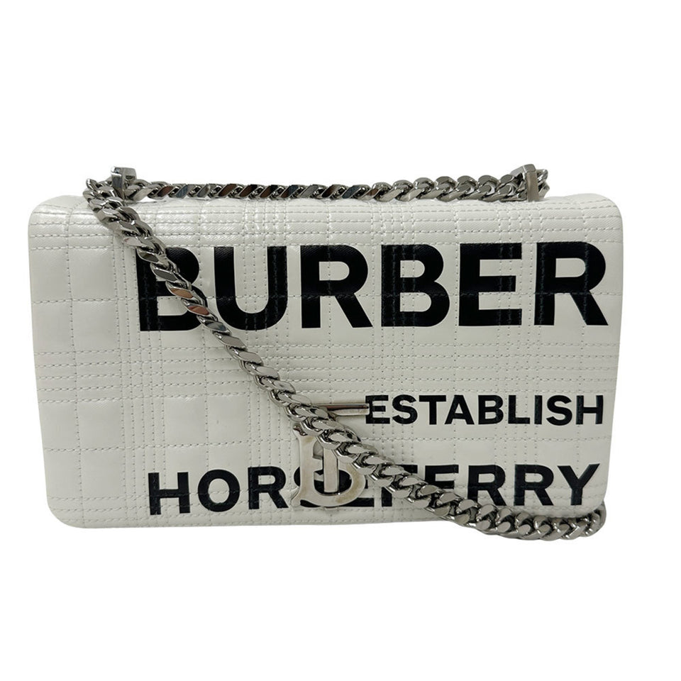 Burberry White Leather Pvc Shoulder Bag ( )