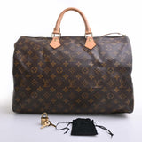 Louis Vuitton Monogram Handbag Boston Bag Brown Women's