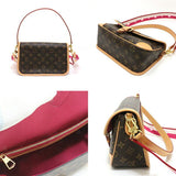 Louis Vuitton Diane NM PM Fuchsia Shoulder Bag Monogram Nume Leather