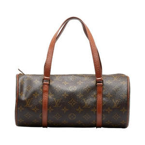 Louis Vuitton Monogram Papillon 30 [Old] HandBag Brown PVC Leather Ladies