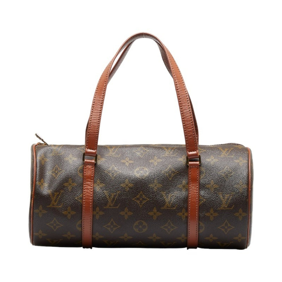 Louis Vuitton Monogram Papillon 30 [Old] HandBag Brown PVC Leather Ladies