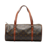 Louis Vuitton Monogram Papillon 30 [Old] HandBag Brown PVC Leather Ladies