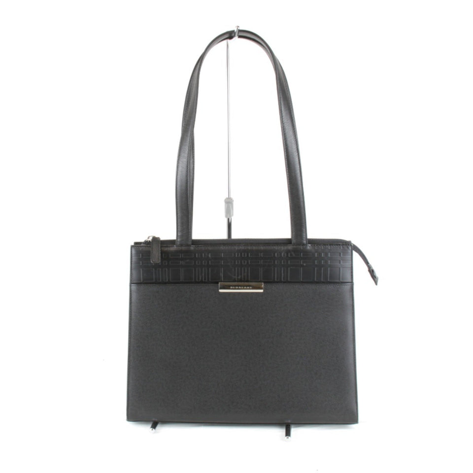 Burberry Black Leather Tote Bag ( )
