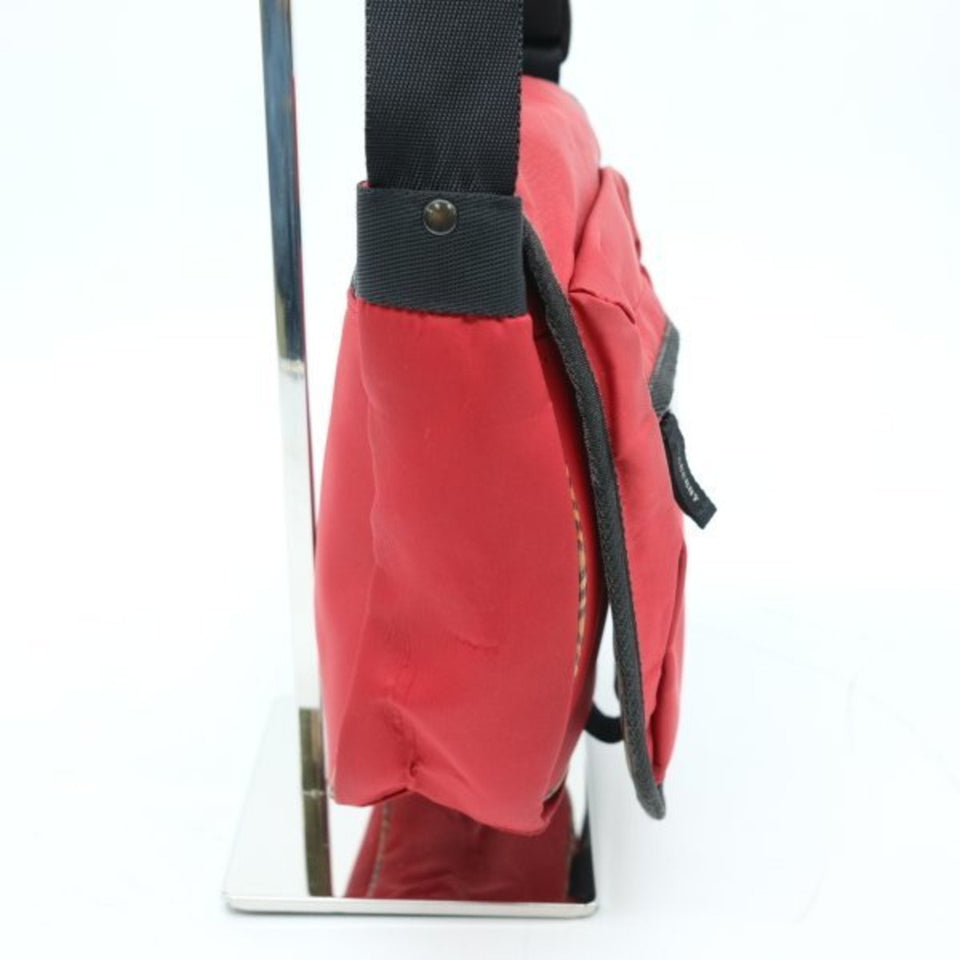 Burberry Red Color Nylon Shoulder Bag Sling Bag ( )