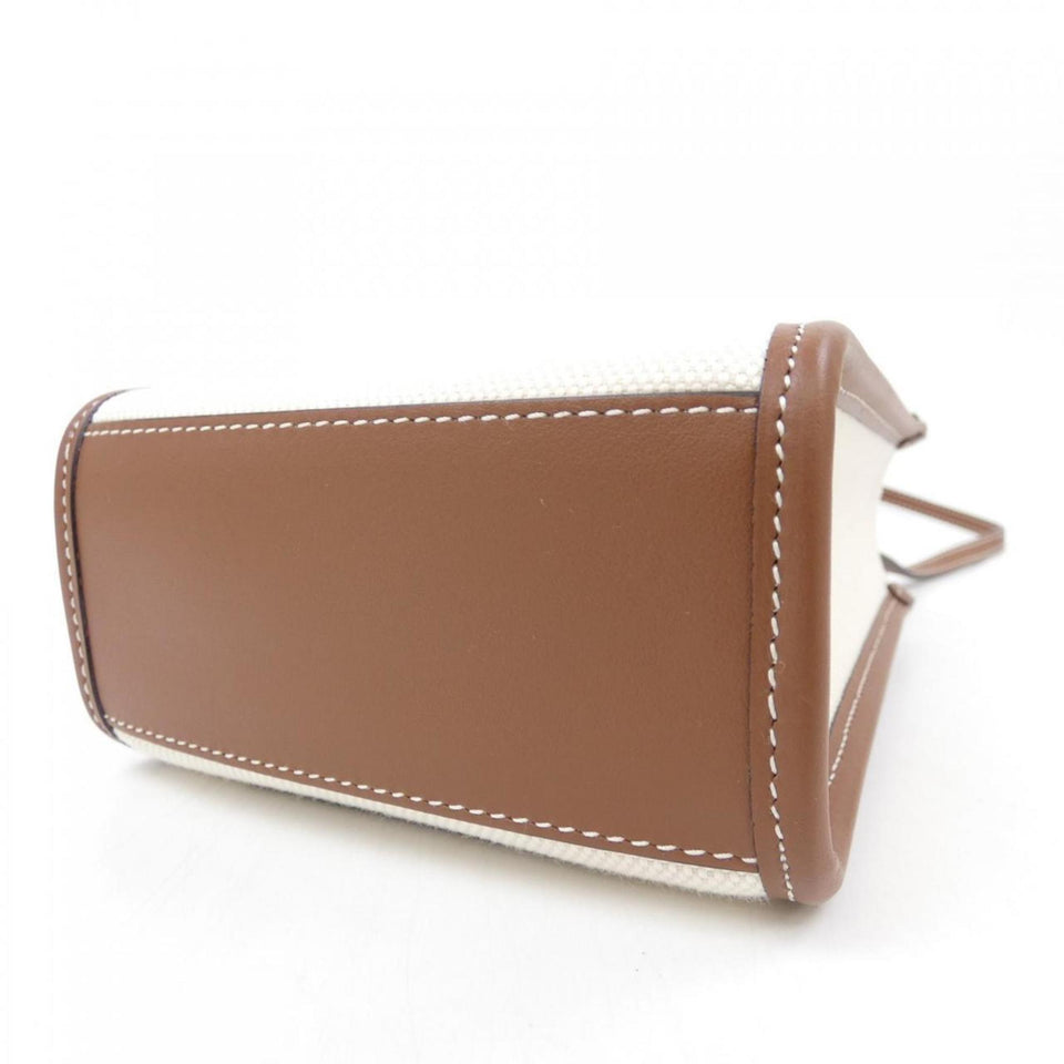 Burberry Brown White Handbag ( )