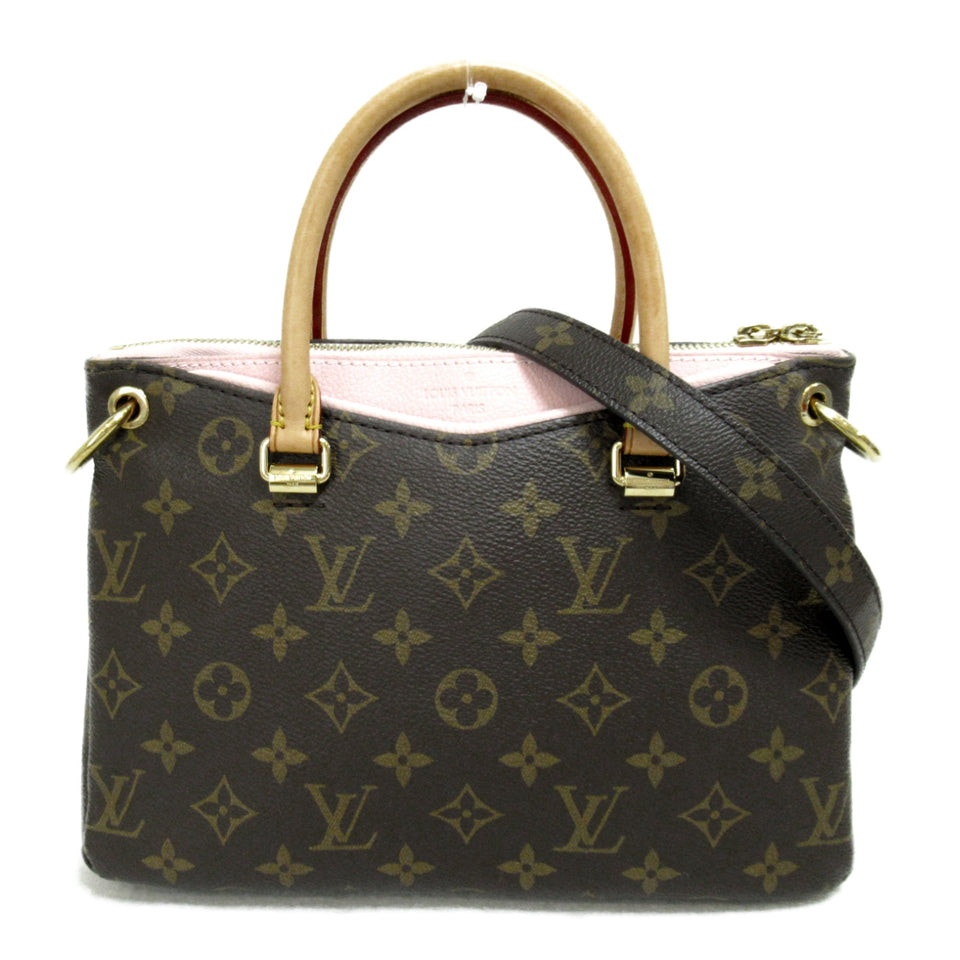 Louis Vuitton Palas BB 2way Shoulder Bag Brown Rose poodle Monogram PVC coated canvas
