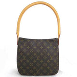 Louis Vuitton Bag Monogram Looping MM Black x Canvas Shoulder Handbag Ladies