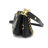 Louis Vuitton Multi Pochette Accessoires Black Monogram empreinte leather Clutch